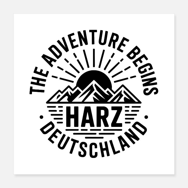 Harz - Début de l’aventure - Conception de souvenirs Poster 40 x 40 cm