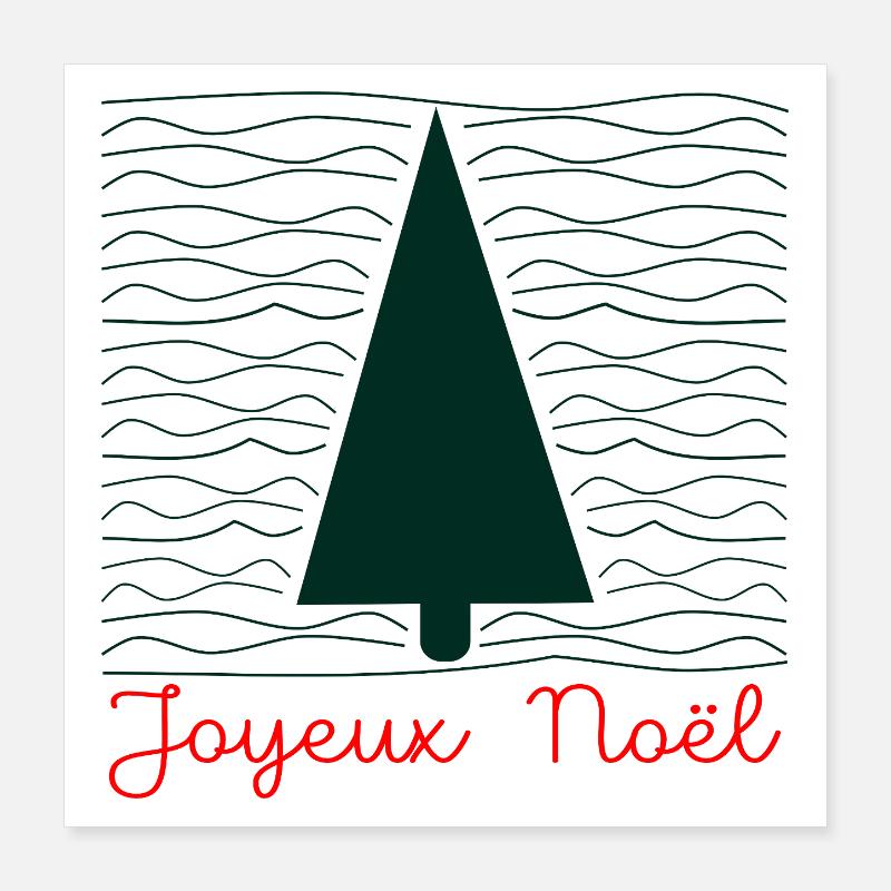Christmas Tree - Minimalist Poster 16" x 16" (40x40 cm)