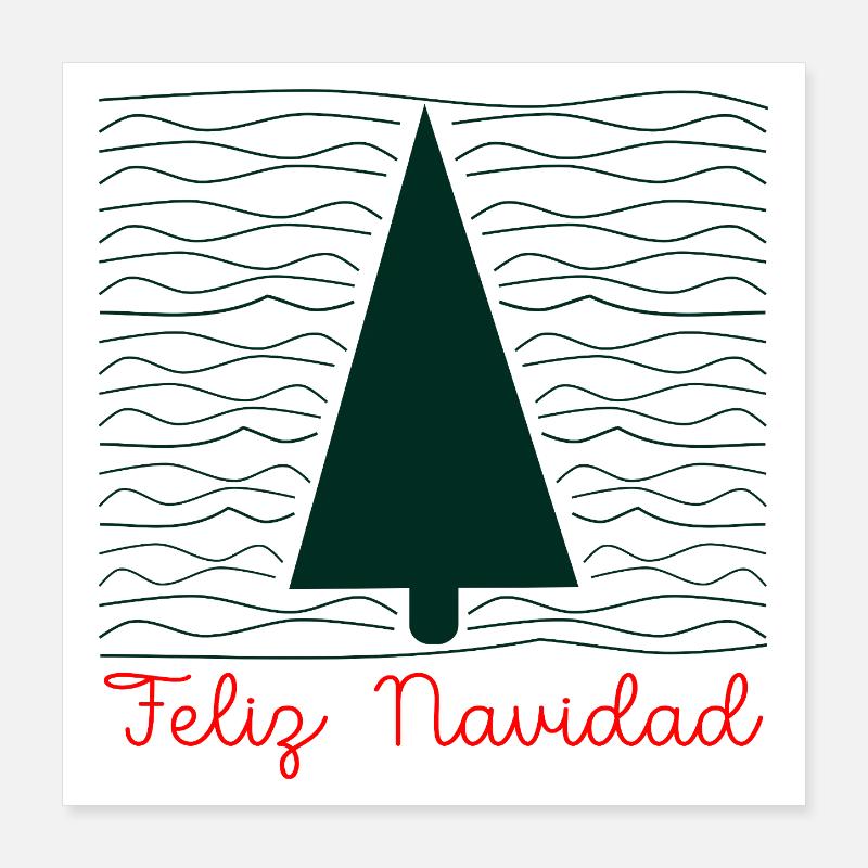 Souhaits de Noël minimalistes Poster 40 x 40 cm