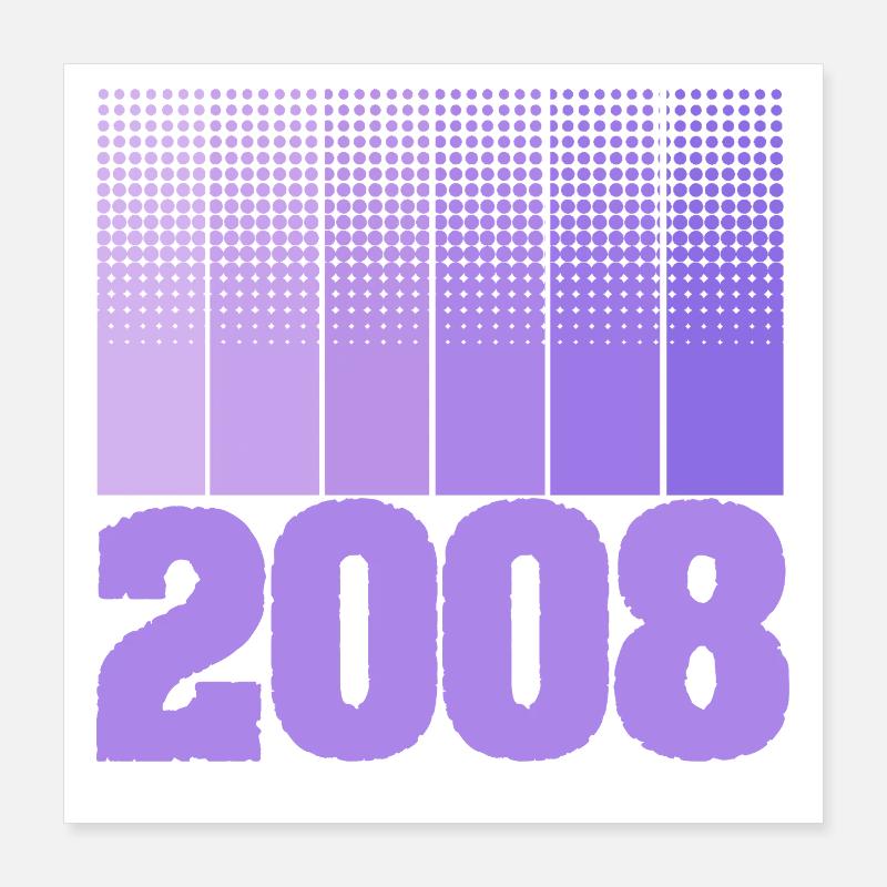 Geboren 2008 Poster 40x40 cm