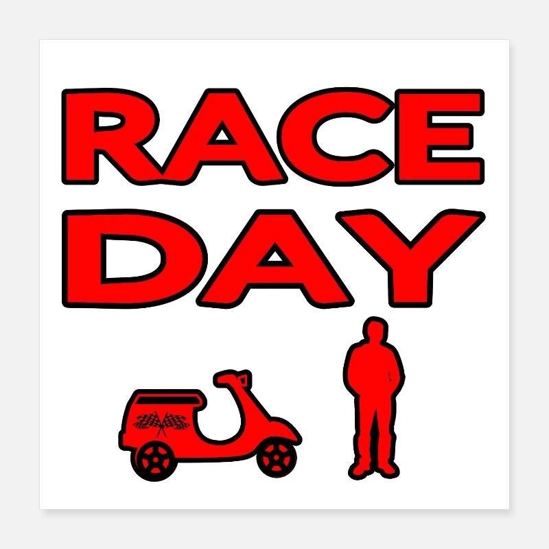 Motorroller Poster 40x40 cm