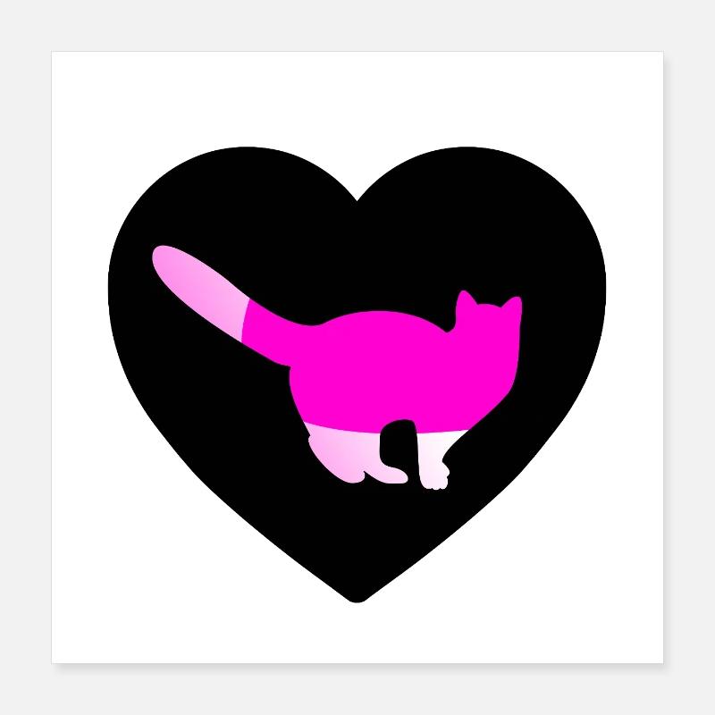 Chat Poster 40 x 40 cm
