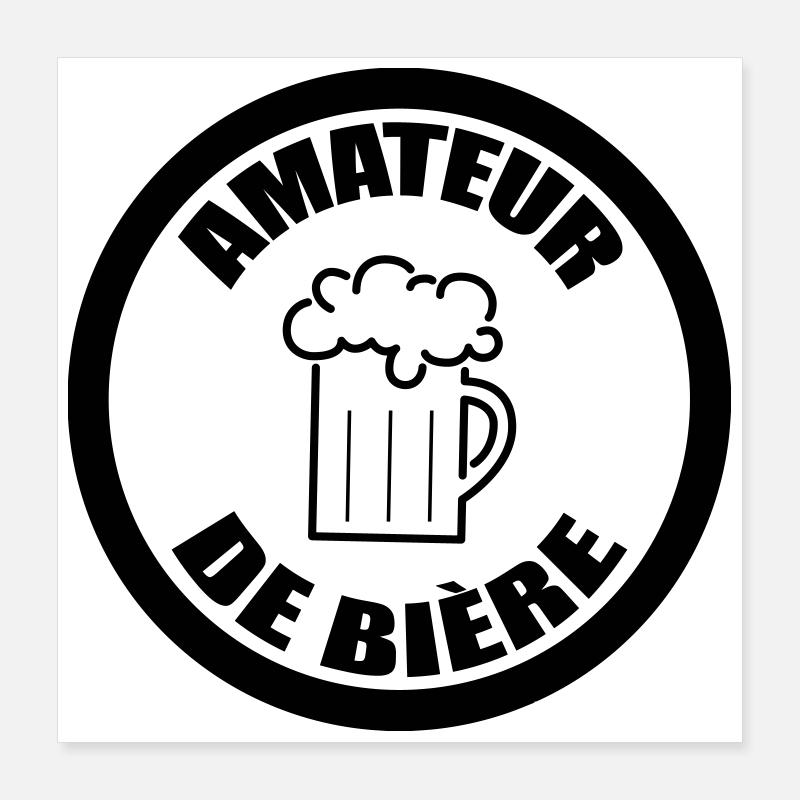 Amateur de bière | Alcool Poster 40 x 40 cm