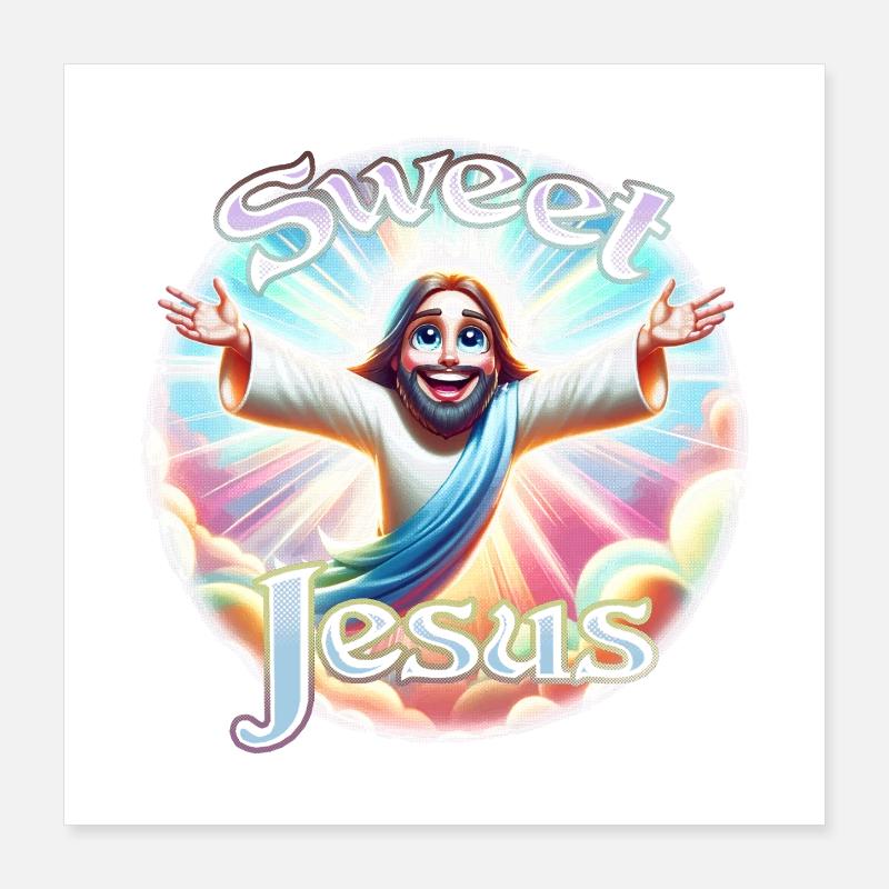 Doux Jésus Poster 40 x 40 cm