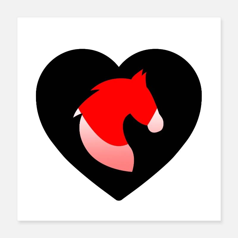 Pferde Poster 40x40 cm