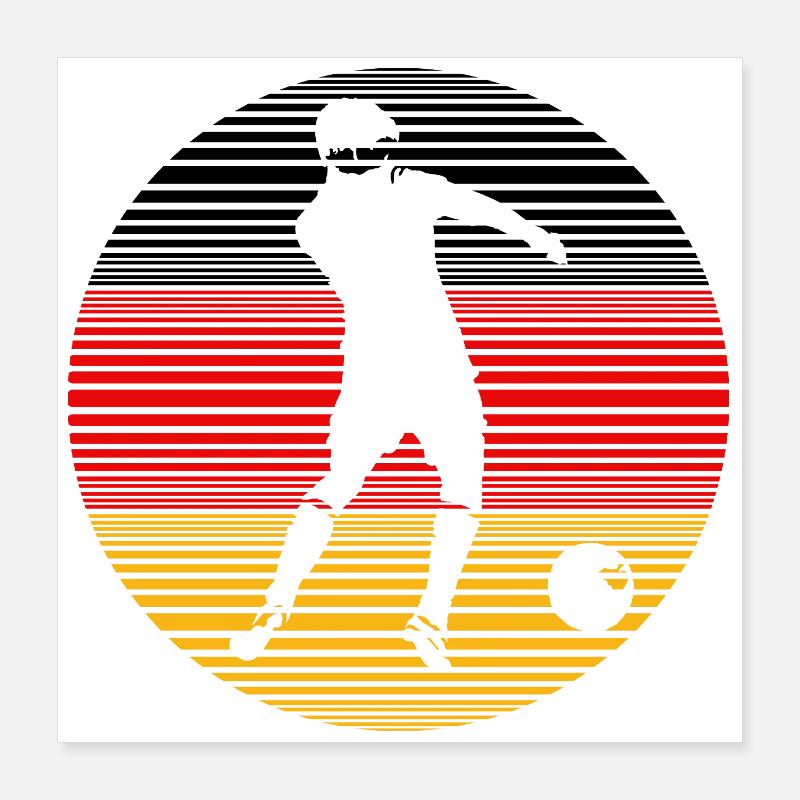 Footballeur Poster 40 x 40 cm