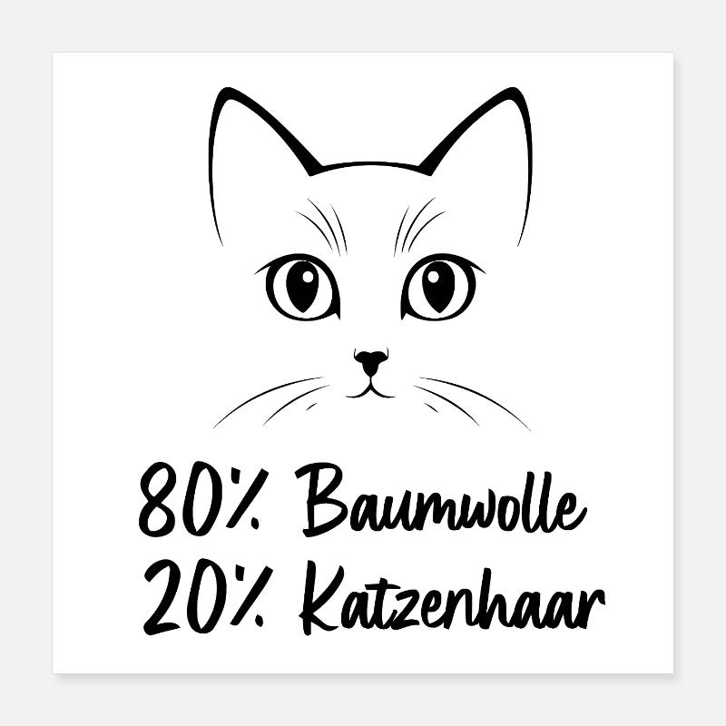 Chat mignon comique Chaton mignon qui dit cadeau Poster 40 x 40 cm