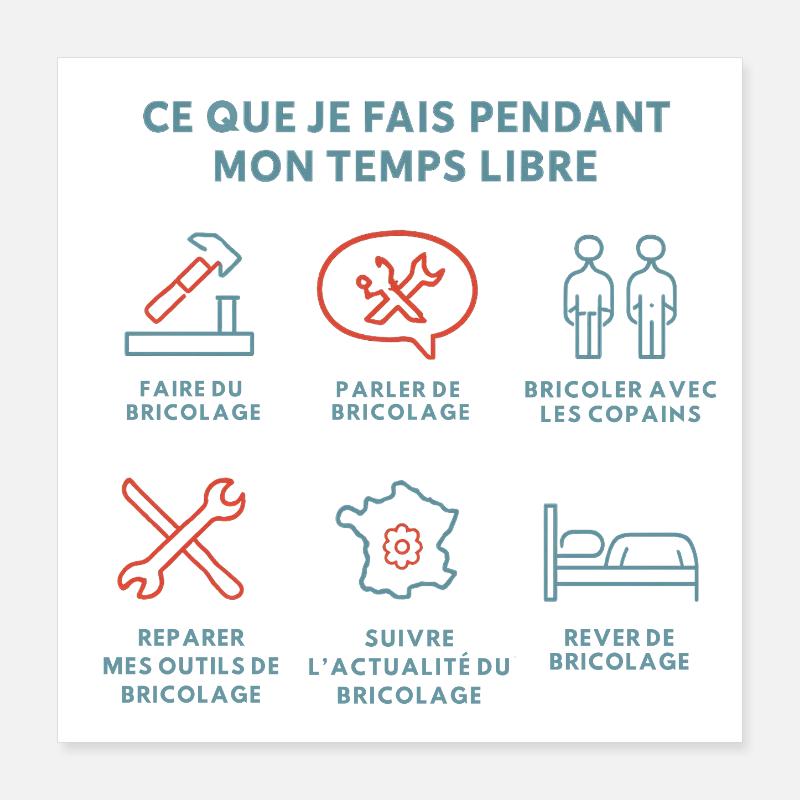 DIY und Freizeit Poster 40x40 cm