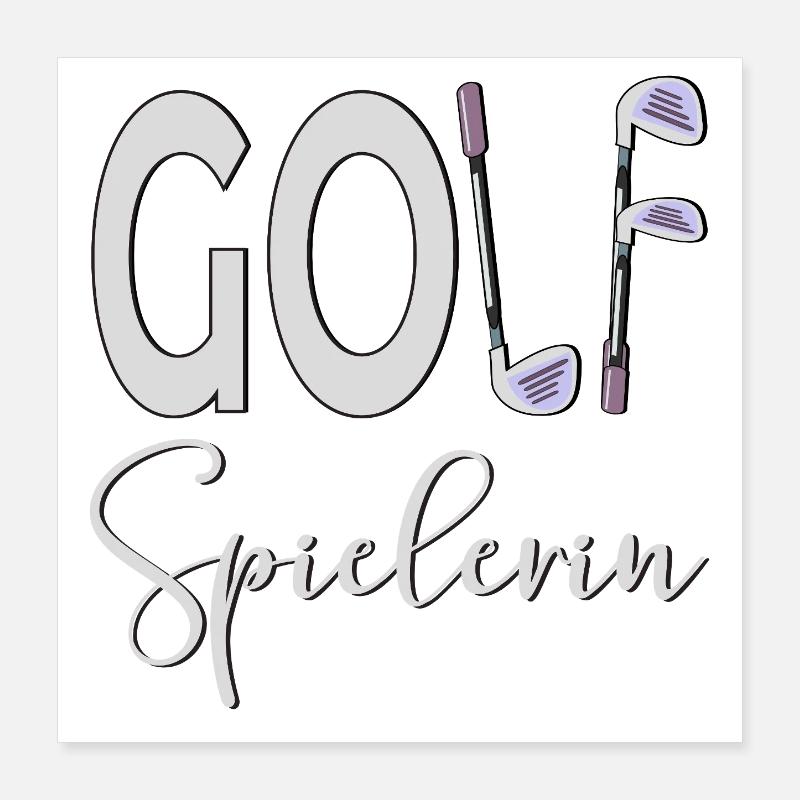 GOLFER PLAYING GOLF Poster 16" x 16" (40x40 cm)