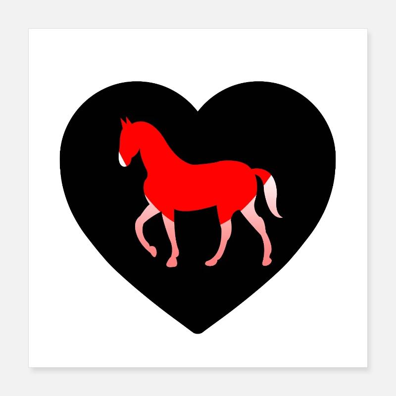 Pferde Poster 40x40 cm