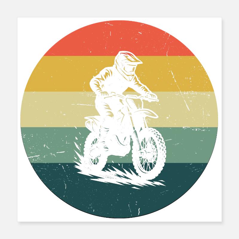 Klare Motocross Botschaft Poster 40x40 cm