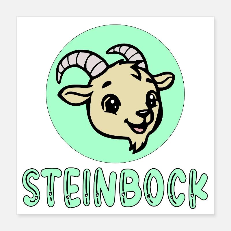 Geburtstag Steinbock Dezember Januar Poster 40x40 cm