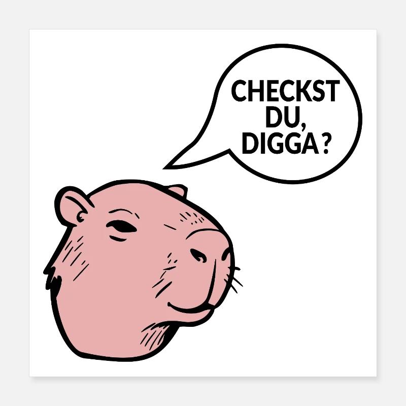 Tu vérifies Digga Poster 40 x 40 cm