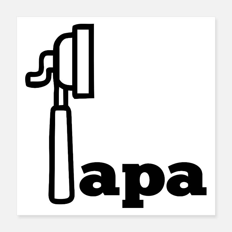 Papa Kaffee - Kaffeefilter Espresso Poster 40x40 cm