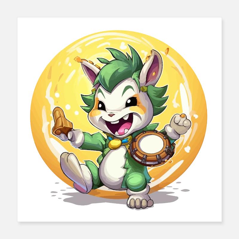 Bunny Batteur Moon Buddy Poster 40 x 40 cm