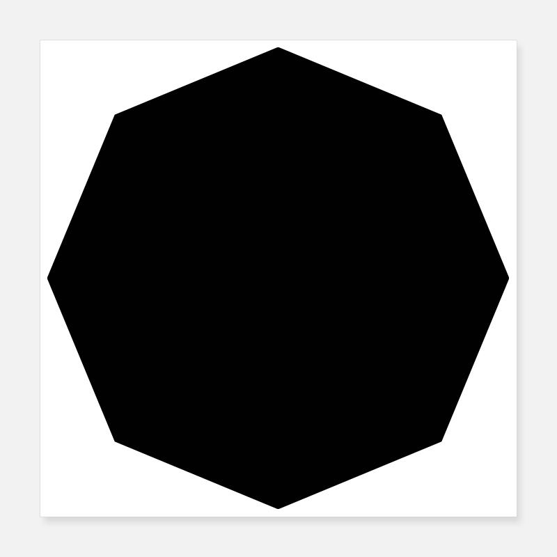octogone Poster 40 x 40 cm