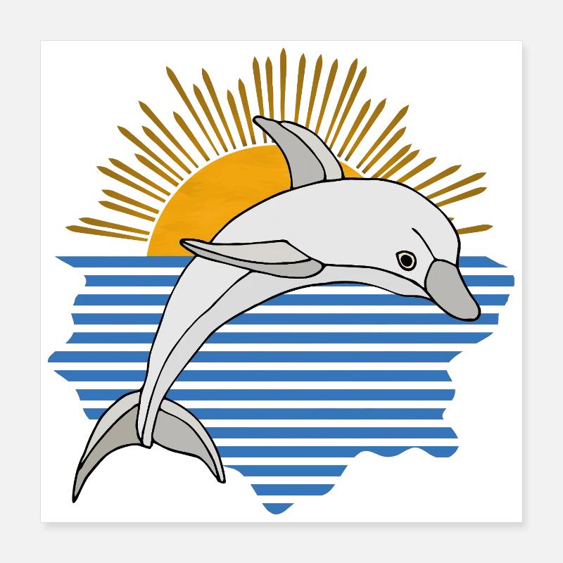 dauphin Poster 40 x 40 cm