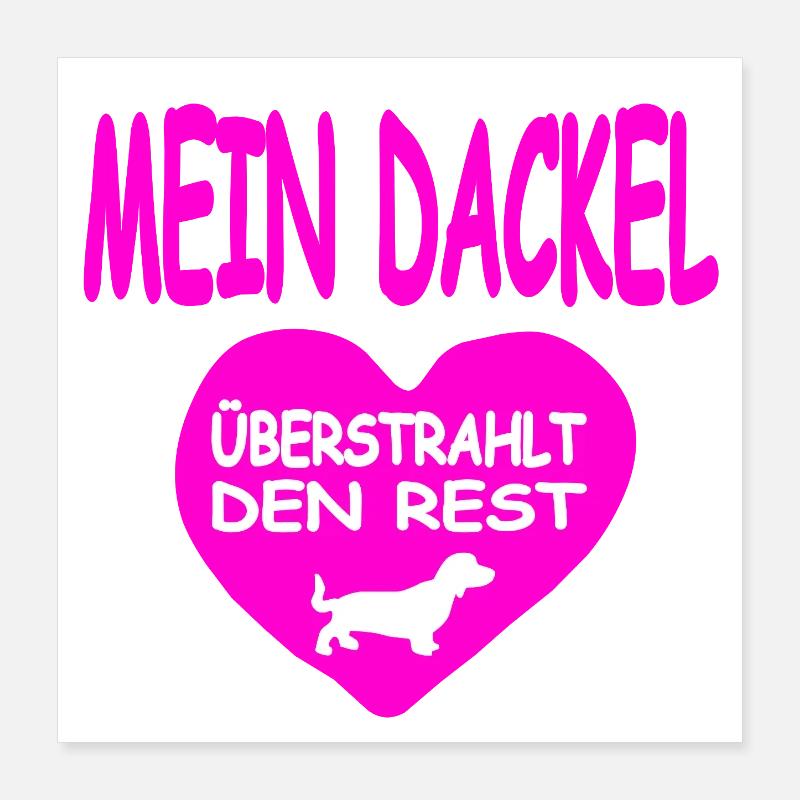 Teckel Poster 40 x 40 cm