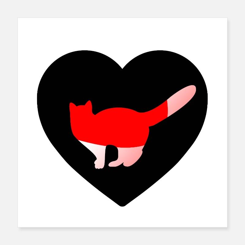 Chat Poster 40 x 40 cm