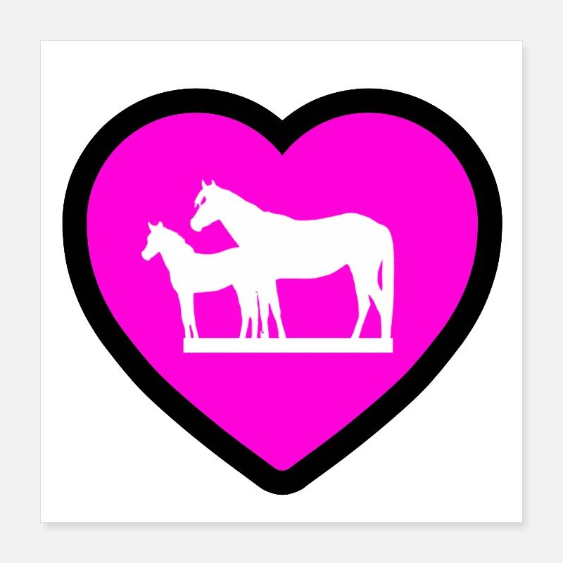 Pferde Poster 40x40 cm
