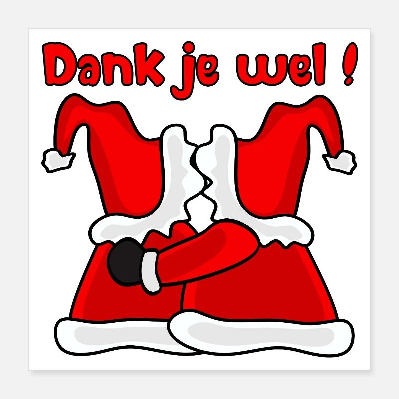 Danke, Weihnachtsmann Poster 40x40 cm