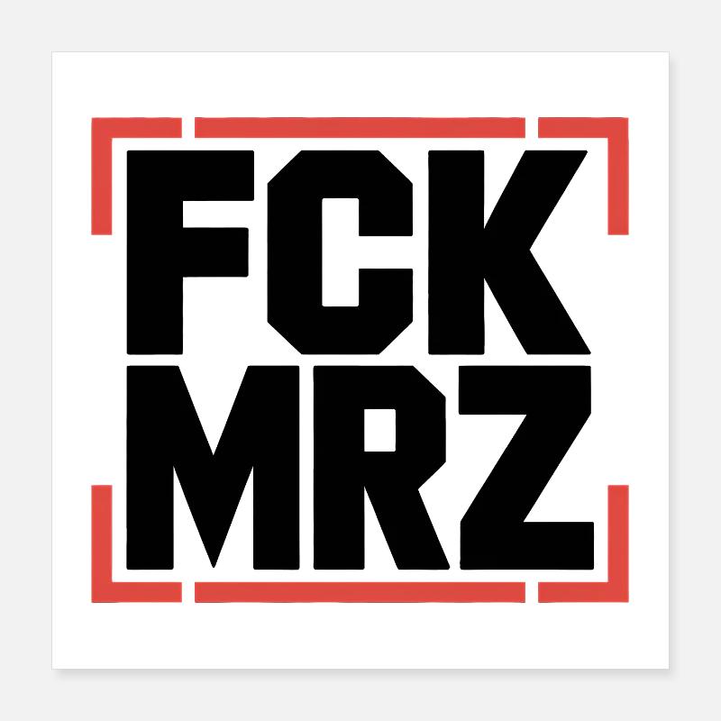 Copie du logo FCK MAR - Anti-CDU/CSU Poster 40 x 40 cm