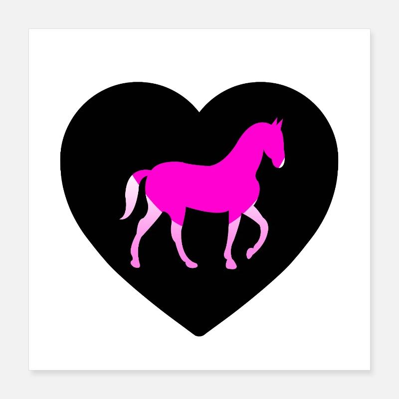 Chevaux Poster 40 x 40 cm