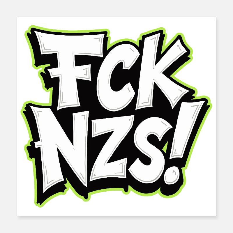 FCK NZS Statement gegen Rassismus Poster 40x40 cm