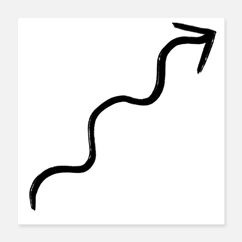 wavy arrow Poster 16" x 16" (40x40 cm)