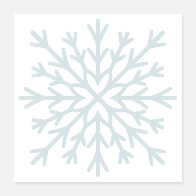 Éclatement de Flocon de Neige Givré Poster 40 x 40 cm
