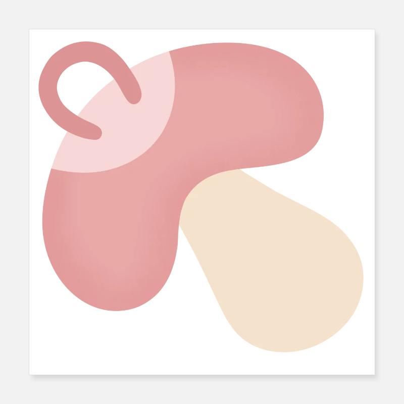 Rosa Schnuller Poster 40x40 cm