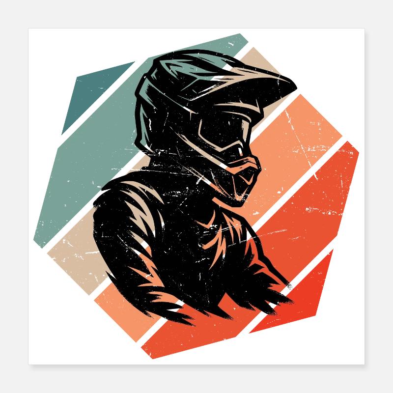 Conception compacte du motocross Poster 40 x 40 cm