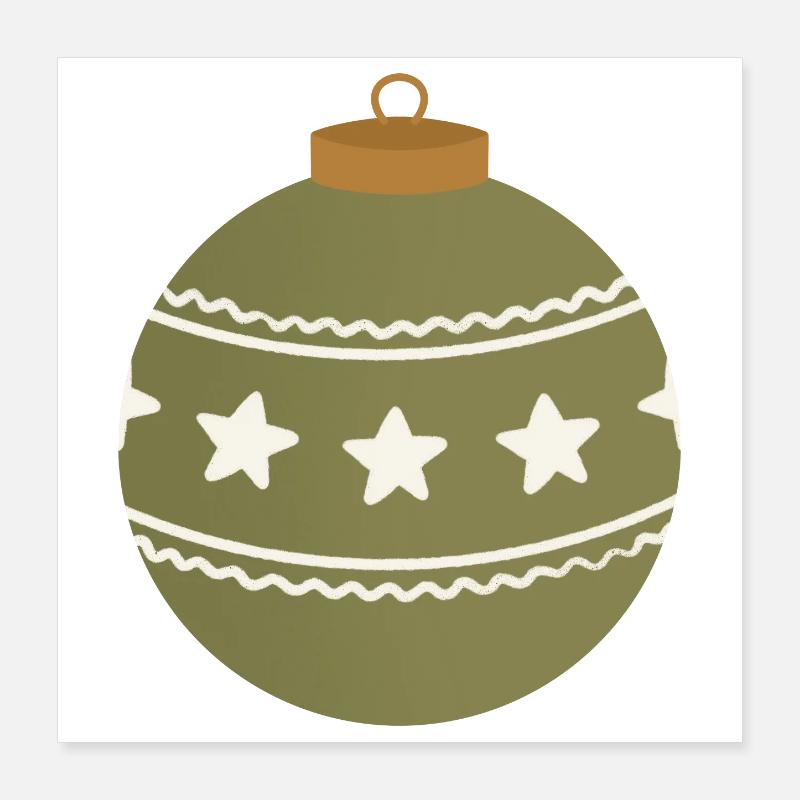 Stern-Weihnachtskugel Poster 40x40 cm