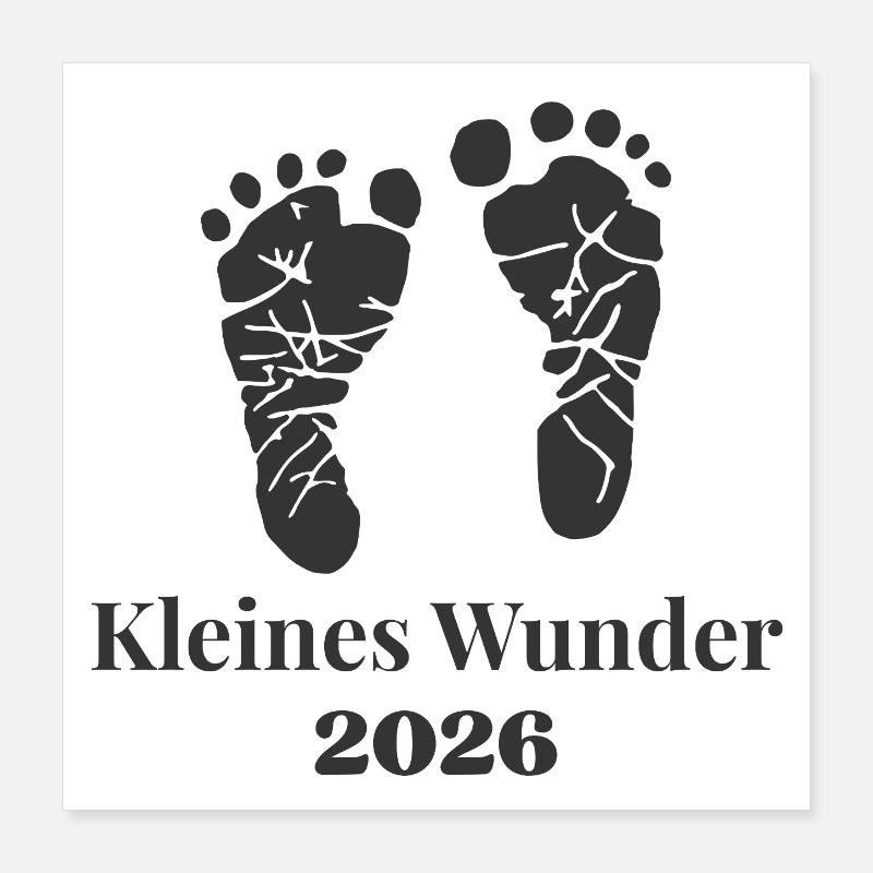 Kleines Wunder 2026 – Liebe von Anfang an Poster 40x40 cm