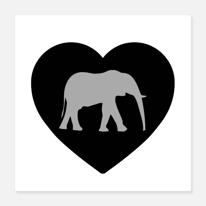 Elefant Poster 40x40 cm