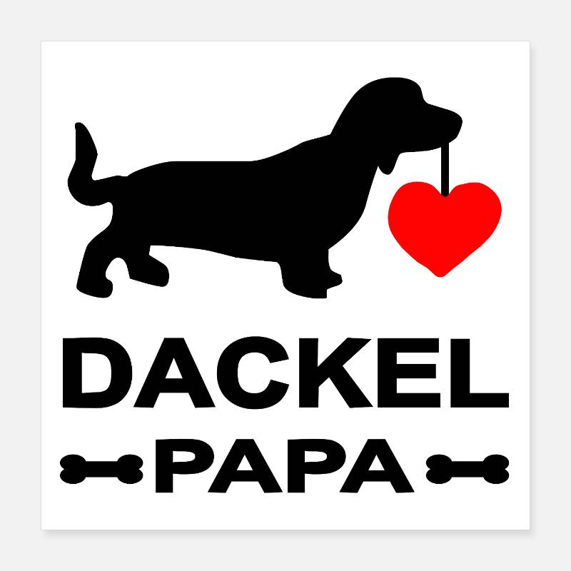 Dackel Poster 40x40 cm