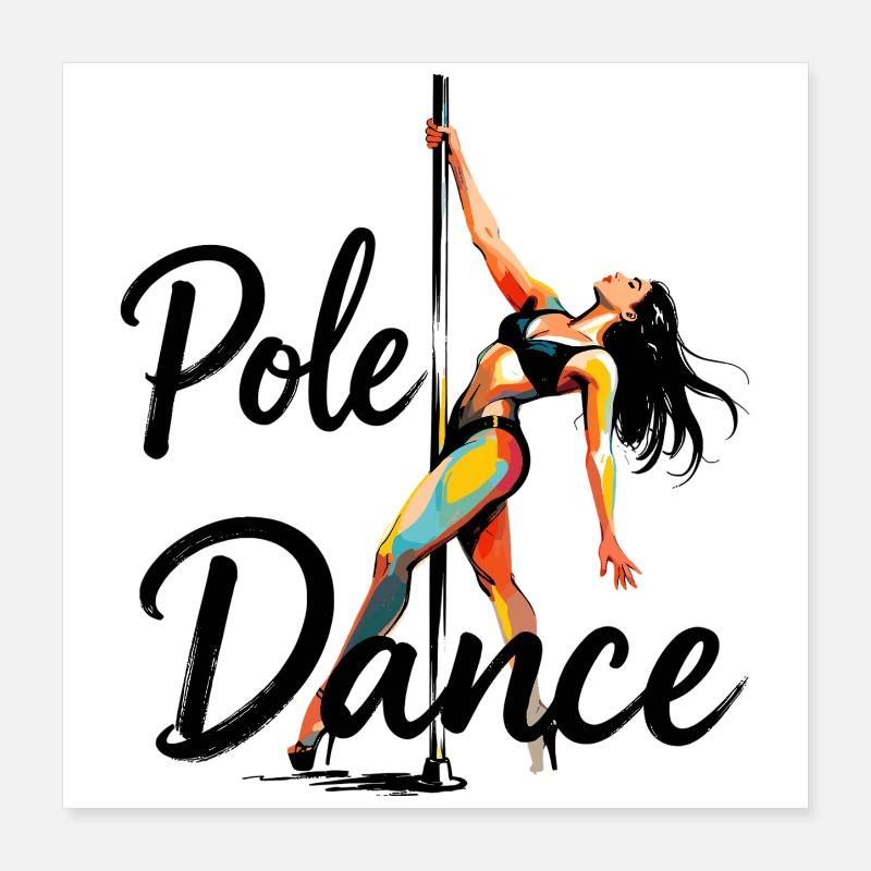 Pole Dance Poledancerin ästhetisch Geschenk Poster 40x40 cm