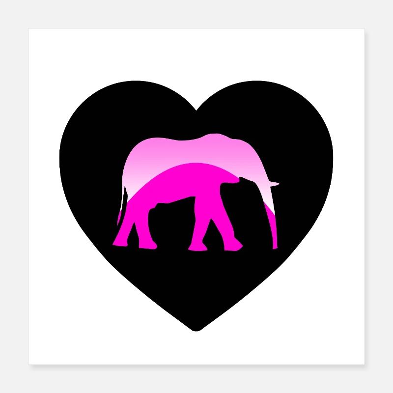 Elefant Poster 40x40 cm