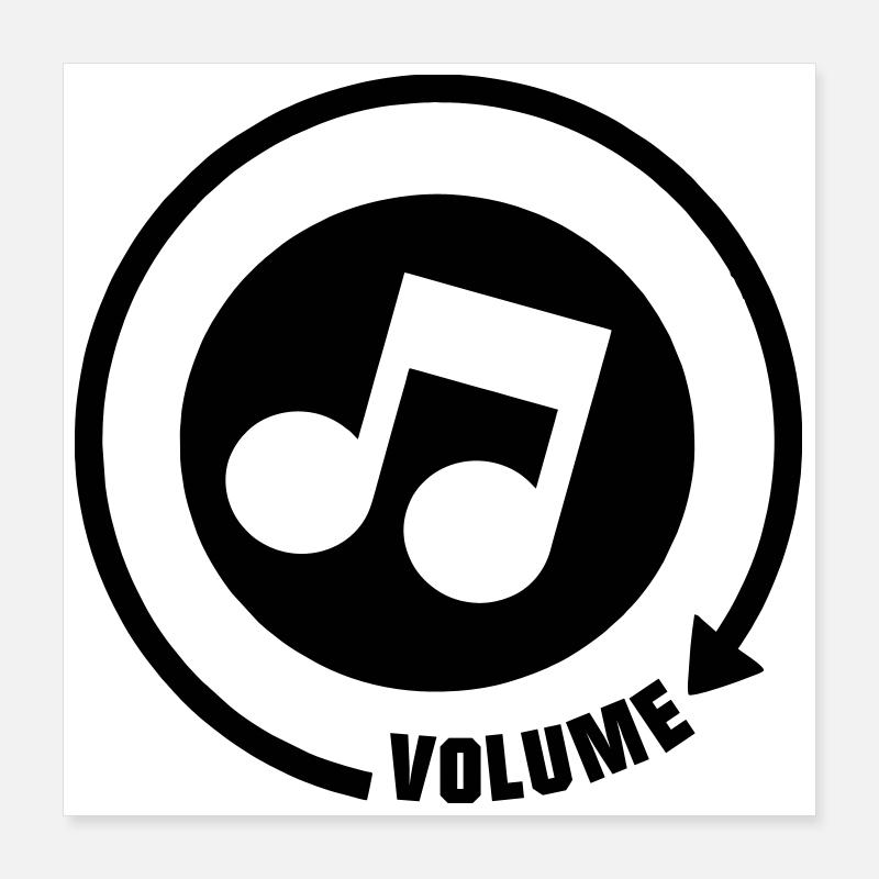 Volume_knop ton musical Poster 40 x 40 cm