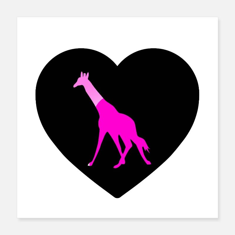Girafe Poster 40 x 40 cm