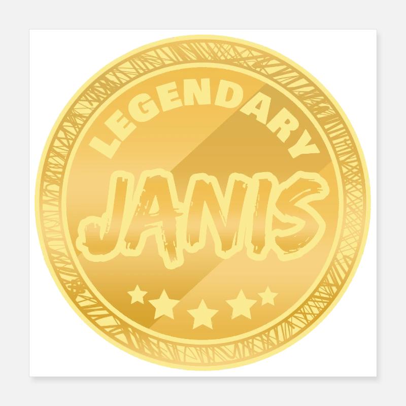 Janis comme prénom Poster 40 x 40 cm