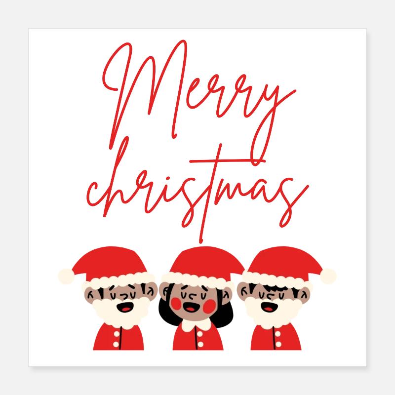 Merry christmas  Poster 40 x 40 cm