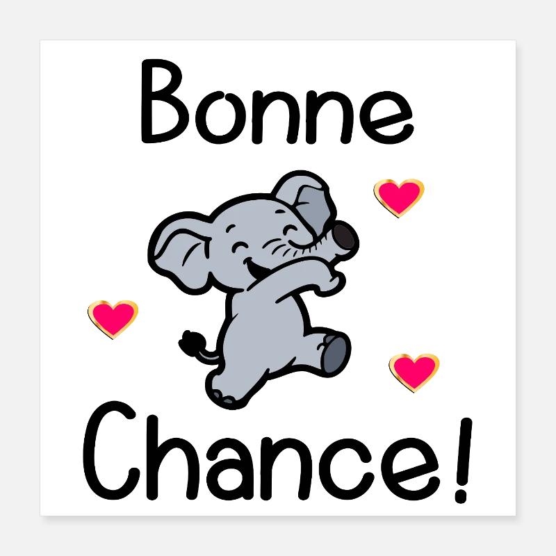 Succès Éléphant Poster 40 x 40 cm