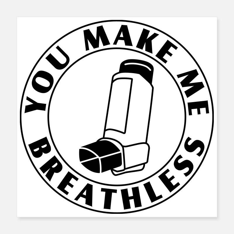 Du machst mich sprachlos – Asthma Flirt & Nerd Poster 40x40 cm