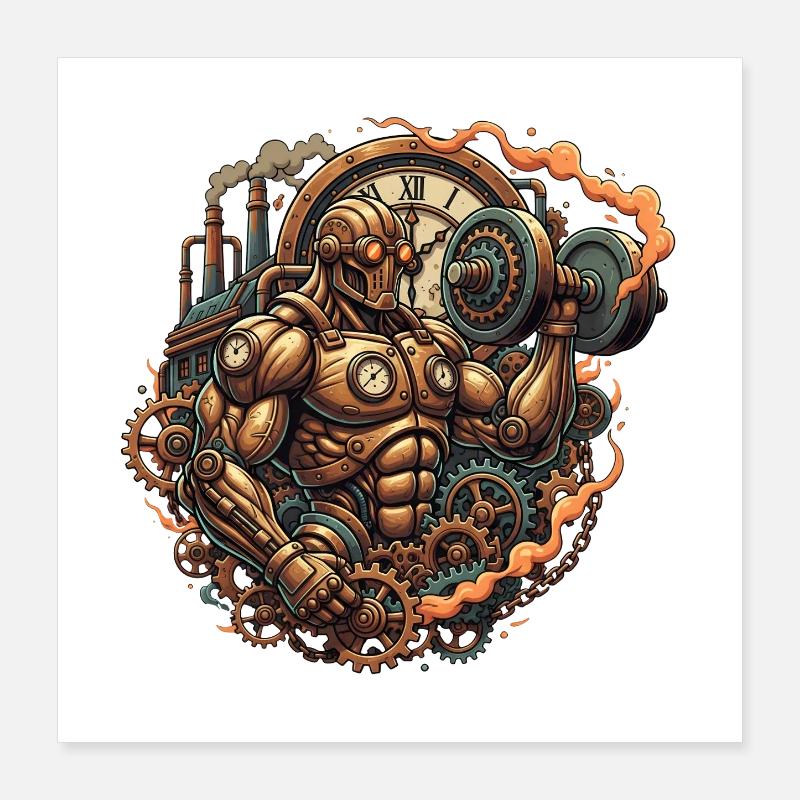 Steampunk et rétro Poster 40 x 40 cm
