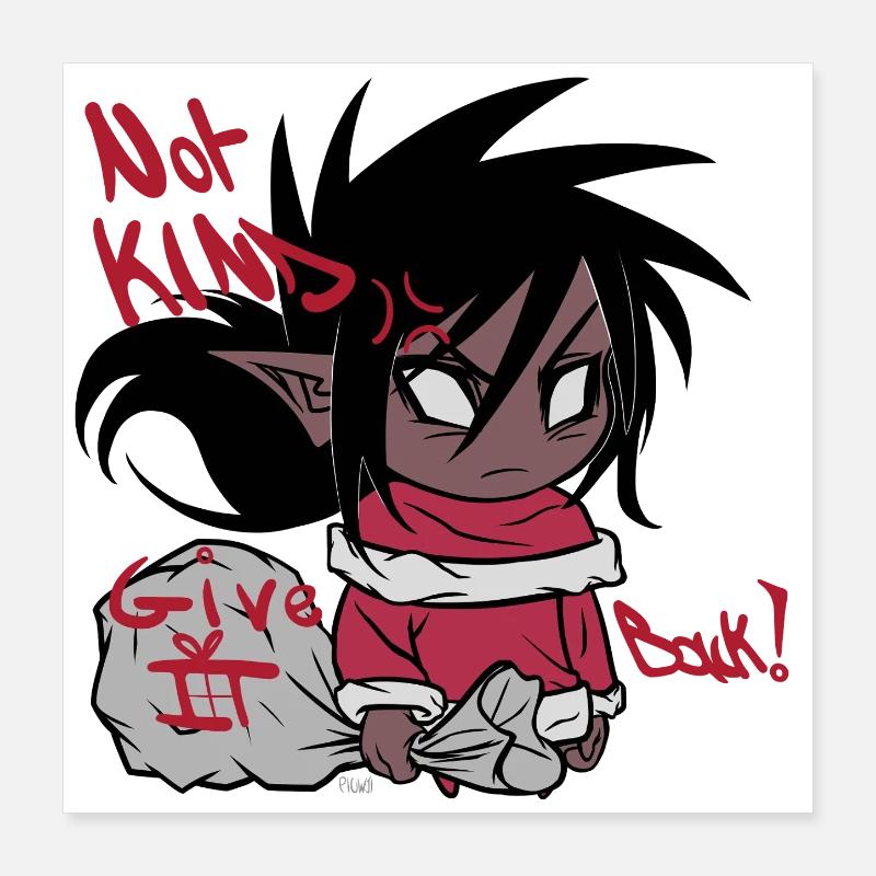 Chibi de Noël Poster 40 x 40 cm