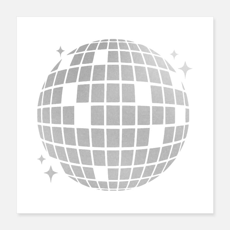 Éclat de mosaïque de boule disco Poster 40 x 40 cm