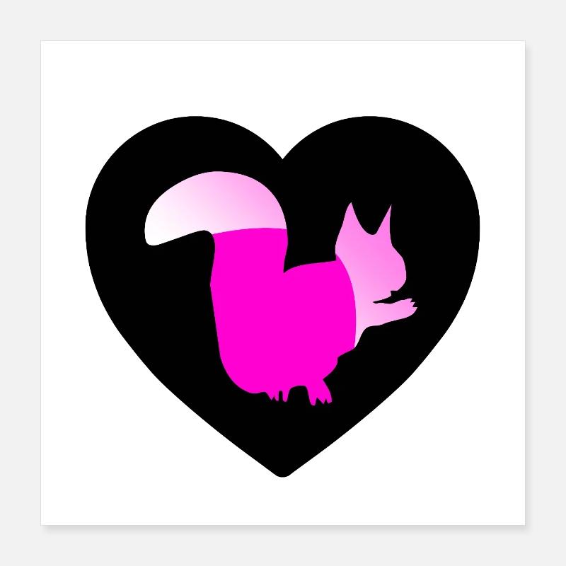 Eichhörnchen Poster 40x40 cm