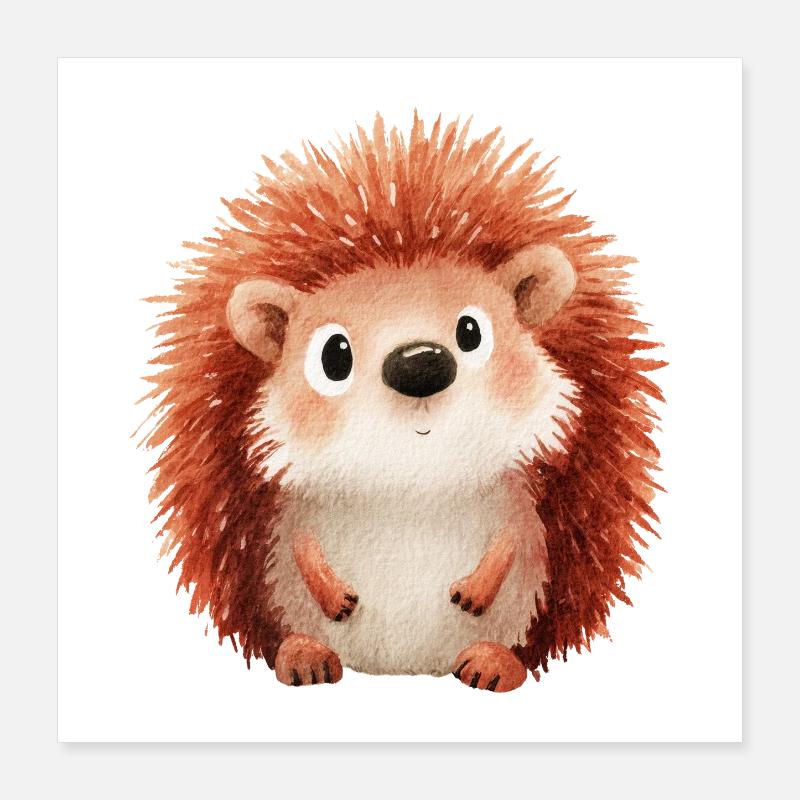 Waldigel – Kinderillustration Poster 40x40 cm