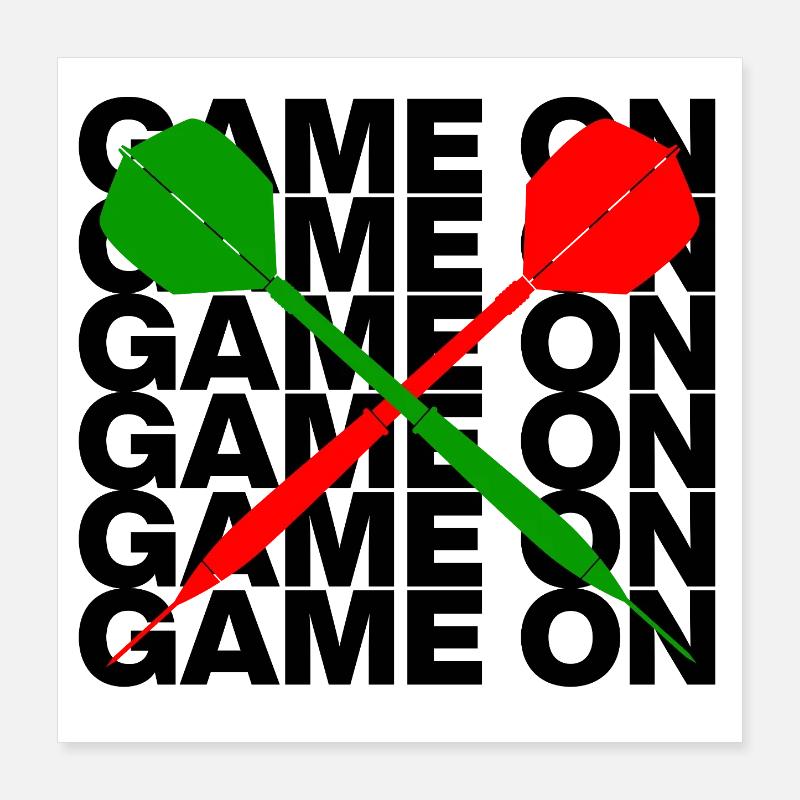 On y va : Attaque à la fléchette ! CENT QUATREVINGT, 2 flèches Poster 40 x 40 cm